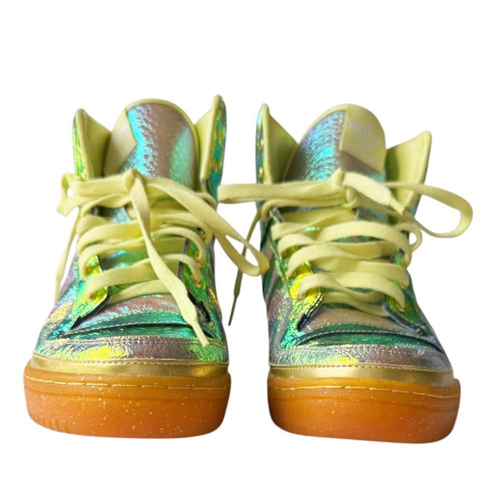 Adidas Jeremy Scott Iridescent Foil Sneakers | 7.5 MENS/ 8.5 WOMENS - UNISEX - Picture 3 of 12
